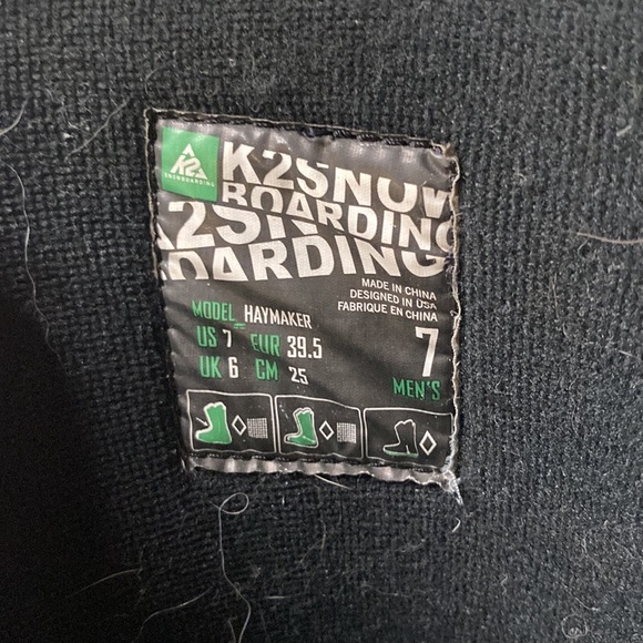 K2 Haymaker Conda white snowboard boots size 7 - Picture 4 of 7